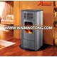 Wood pellet boiler stove with air heating